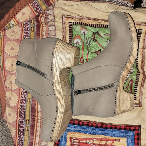 Dansko Maria Nubuck Clog Bootie - Picture 2 of 5